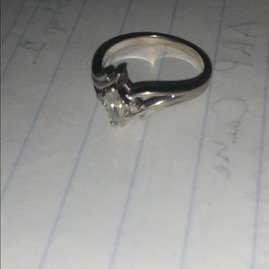 10ct White Gold Marquis Diamond